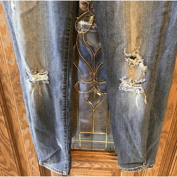 Judy Blue Relaxed Fit Jeans Women's 15 / 32 Distressed 32 x 27 Midrise - Picture 7 of 15